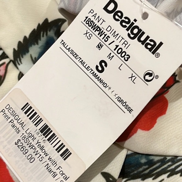 DESIGUAL Dimitri Floral High Waisted Wide Leg Pants Trousers NWT RRP$269 - Picture 14 of 16